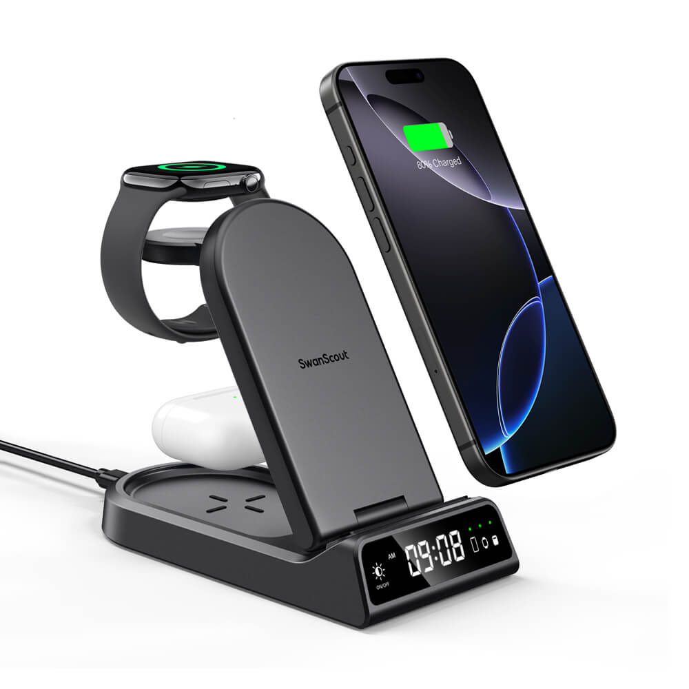The swanscout 702A functions as an Apple Watch Series 10 charger, offering reliable and sleek wireless charging for the newest model.