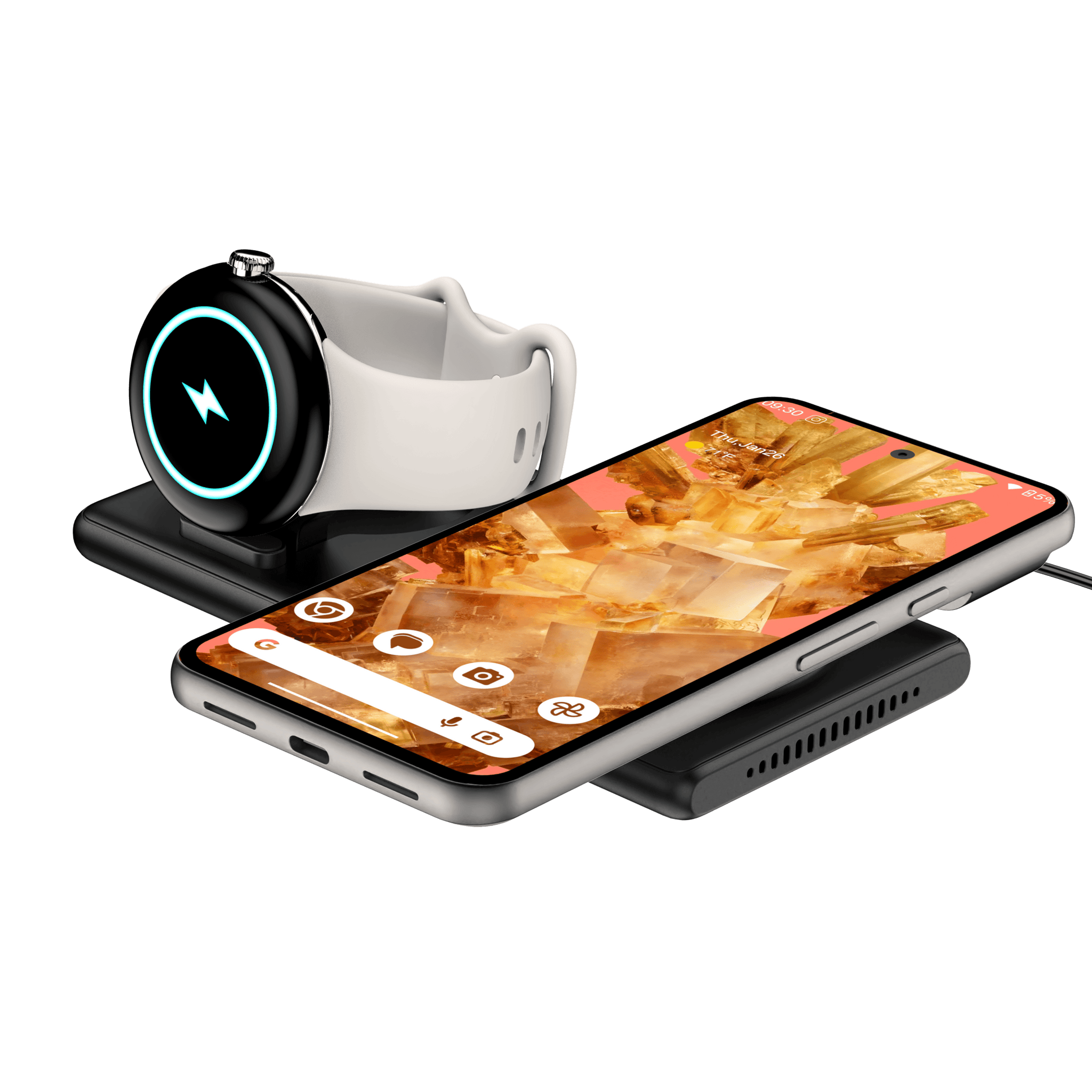 SwanScout 502G 2 In 1 Foldable Wireless Charging Pad for Google Devices.