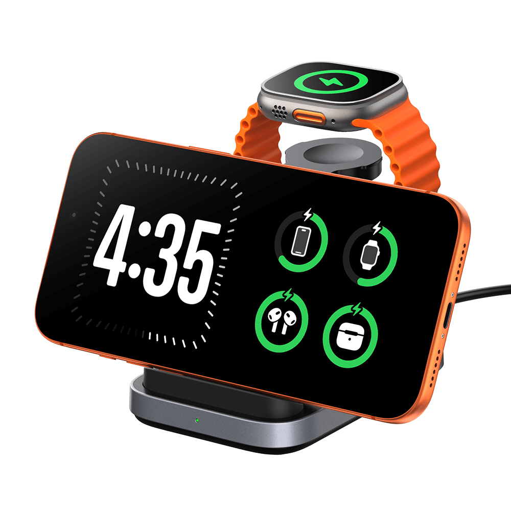 SwanScout 713A - 可折疊 3合1 Apple 無線充電器