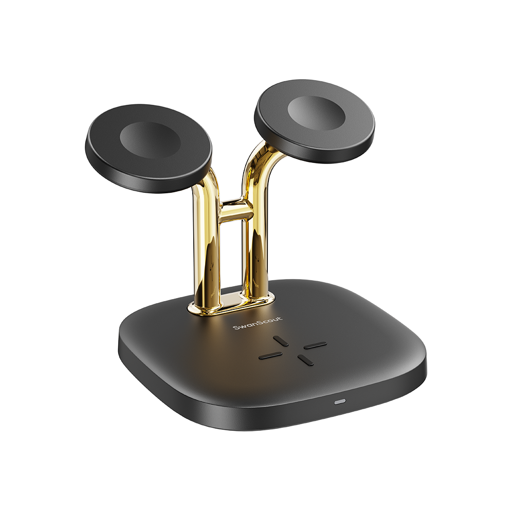 SwanScout 704A – Încărcător Wireless Dual pentru Ceasuri Apple