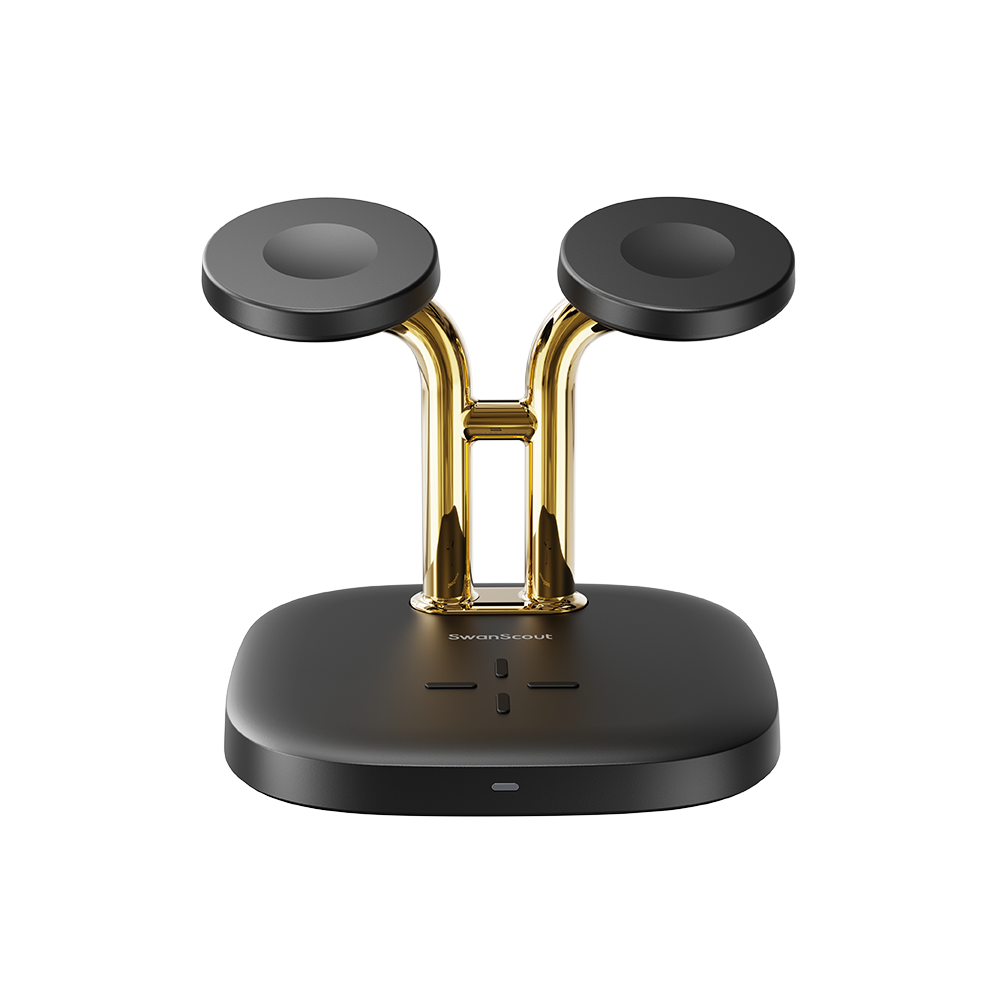 SwanScout 704A – Încărcător Wireless Dual pentru Ceasuri Apple