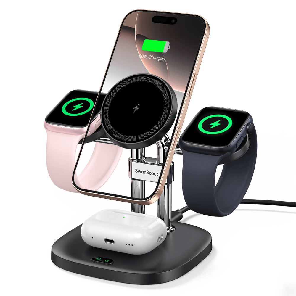 SwanScout 709M - 4 in 1 Magnetic Wireless Charger for Apple