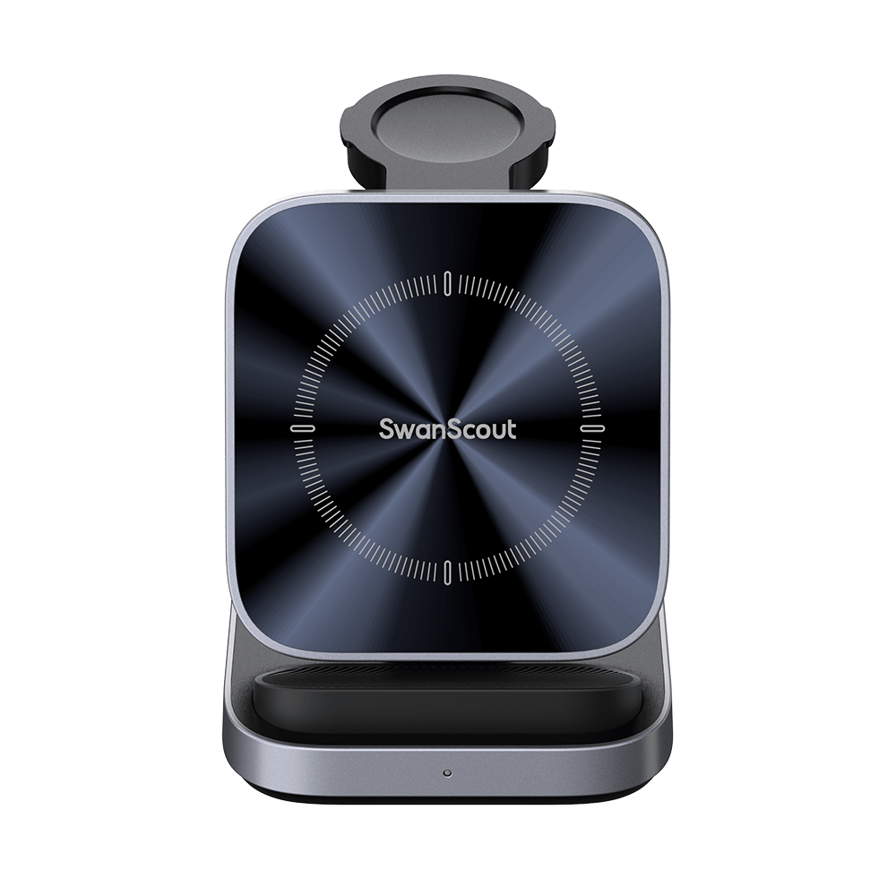 Stylish SwanScout 713F wireless charger combining elegance and reliable charging performance.