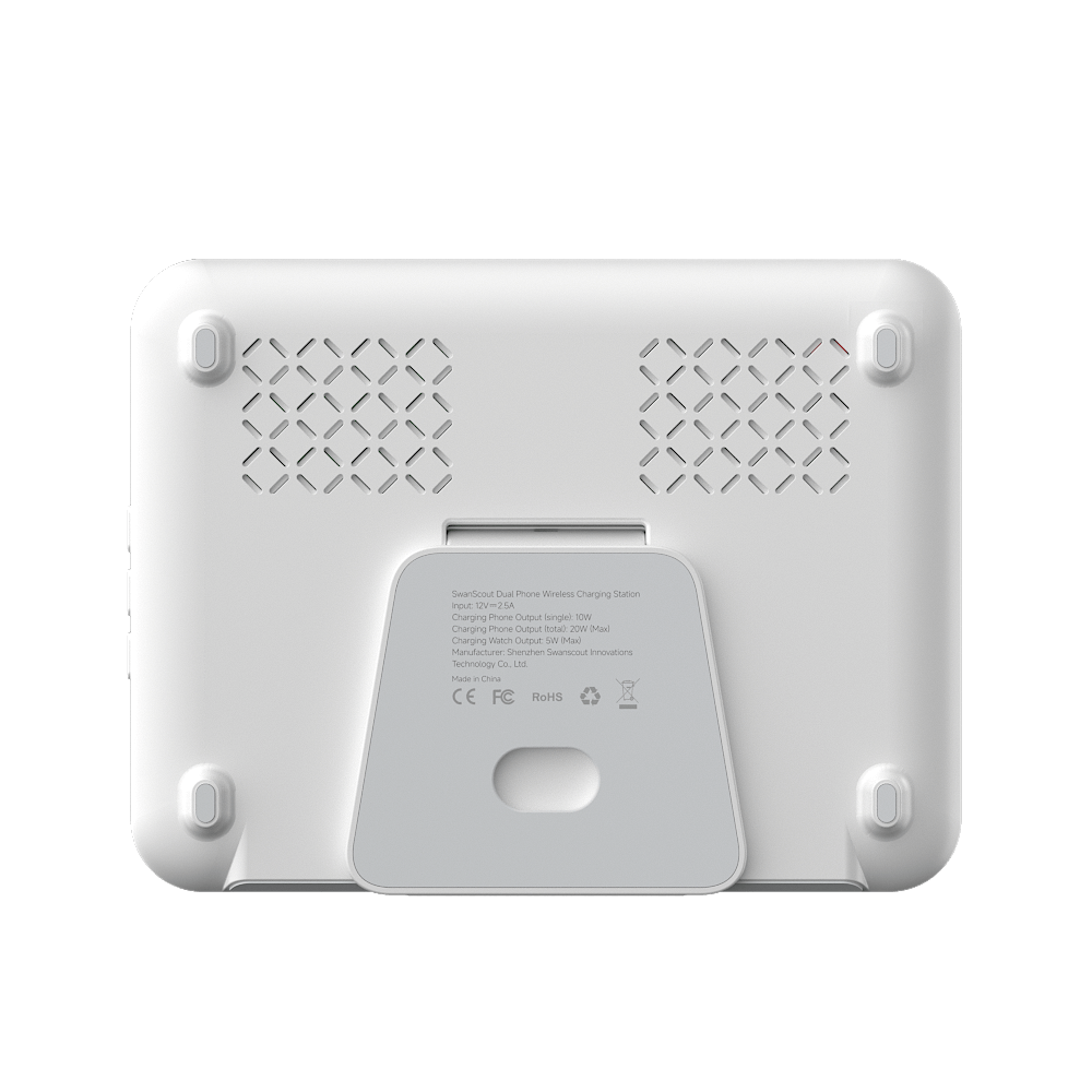 SwanScout 504F wireless charger for Samsung Fold series with fast-charging indicator and sleek design.