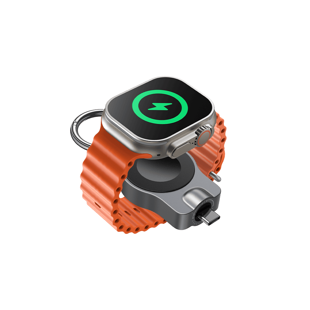 SwanScout 510A portable Apple Watch fast charger with rotatable USB-C design, compact and easy to carry.