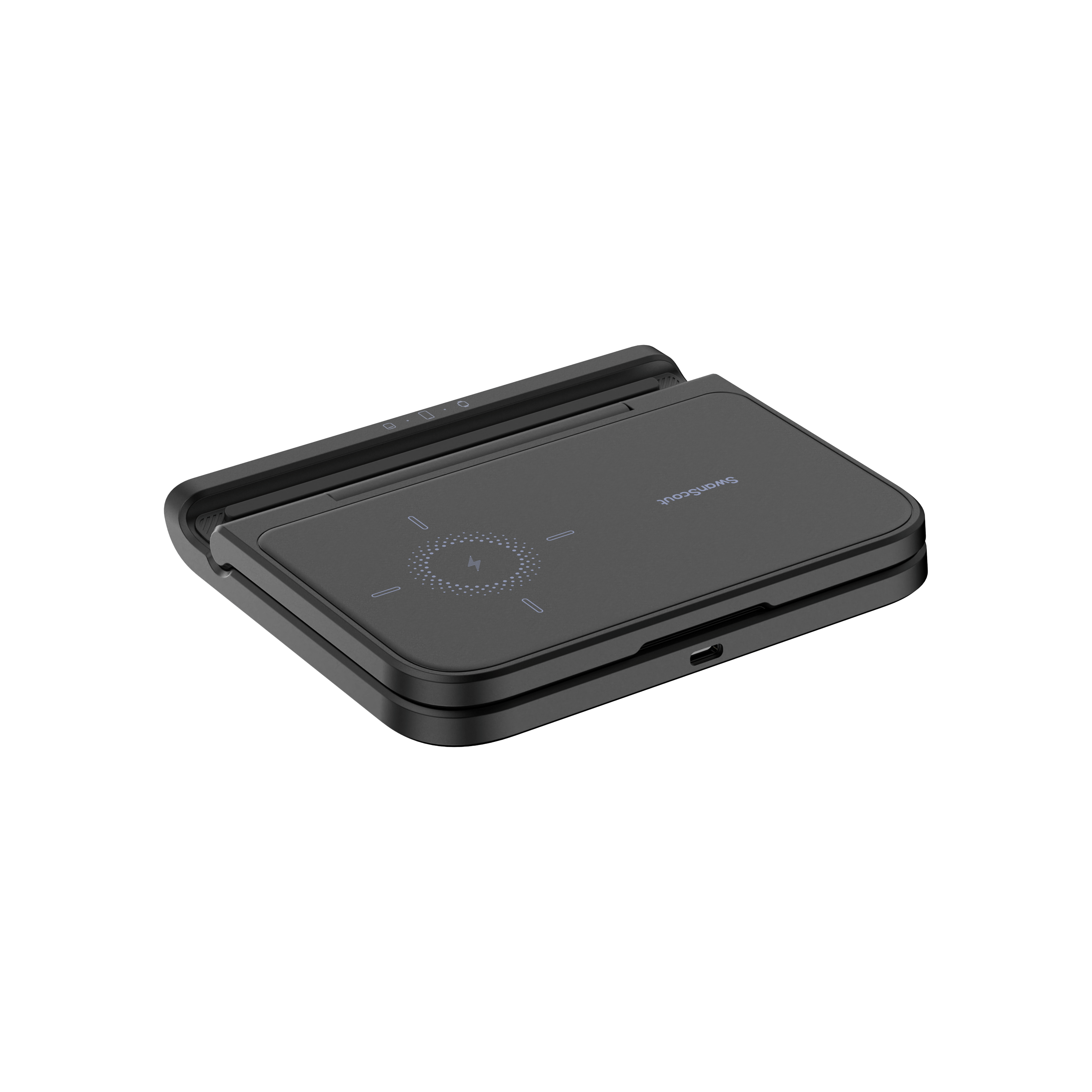 SwanScout 705G 3-in-1 wireless charger for Google Pixel Fold, compact foldable design ideal for travel and easy charging.