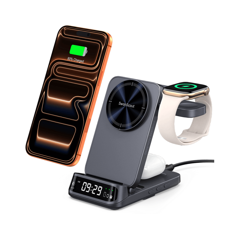 Apple Watch Wireless Magnetic Charger Iphone 3in1 Magnetic Wireless Charging Station For Apple Watch Ultra IPhone 16  15 Pro