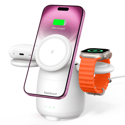 The swanscout 707M offers MagSafe-compatible fast charging for the iPhone 16, making it an ideal everyday power solution.