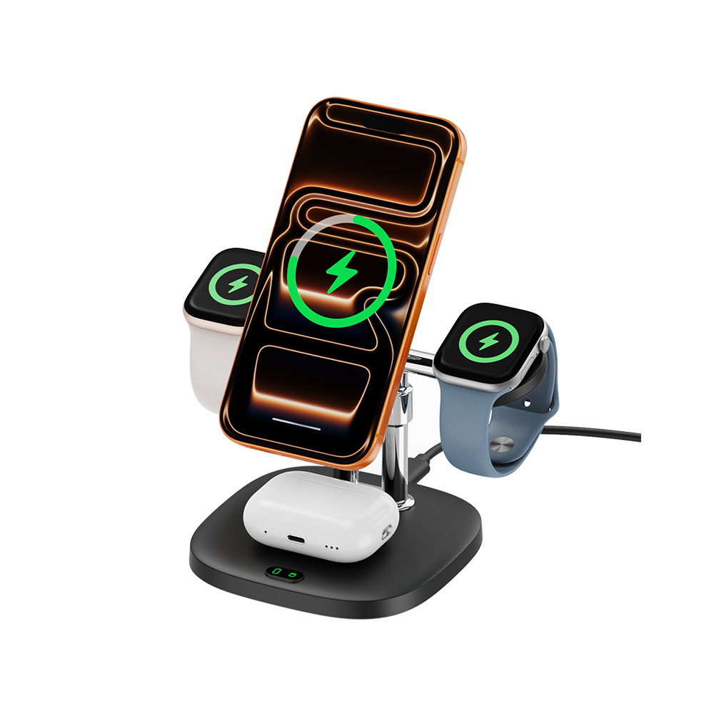 SwanScout 709M - 4 v 1 magnetická bezdrátová nabíječka pro Apple