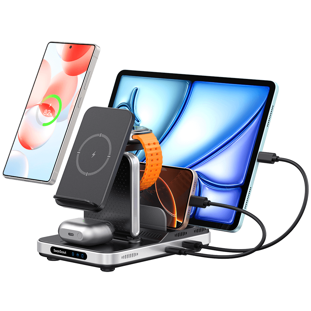 SwanScout 901S - Chargeur sans fil 5-en-1 pour Samsung