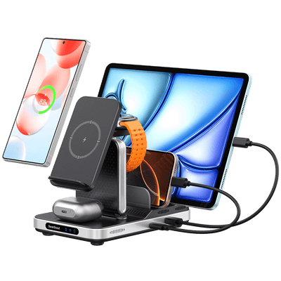 SwanScout 901S - 5 in 1 Wireless Charger for Samsung, Perfect for Study Desks