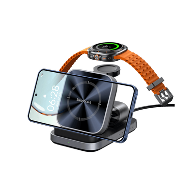 SwanScout 713S - 3 in 1 Foldable Wireless Charger for Samsung