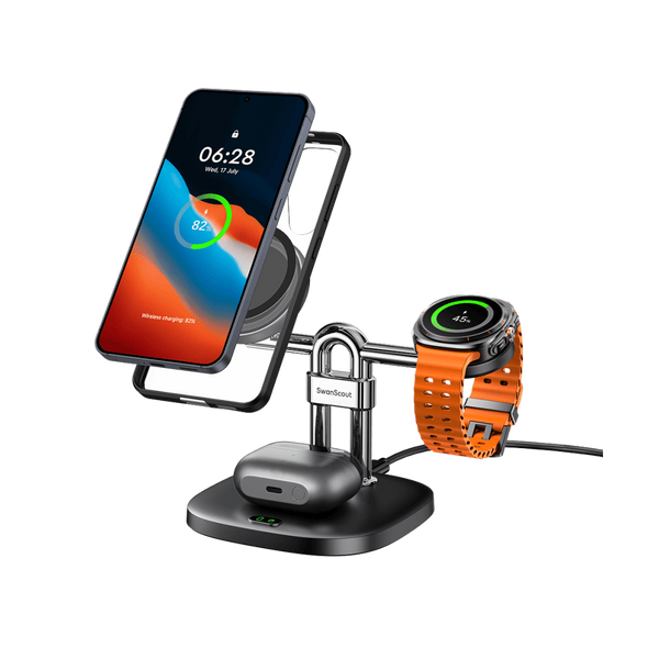 SwanScout 712SM - 3 in 1 Magnetic Wireless Charging Station for Samsung