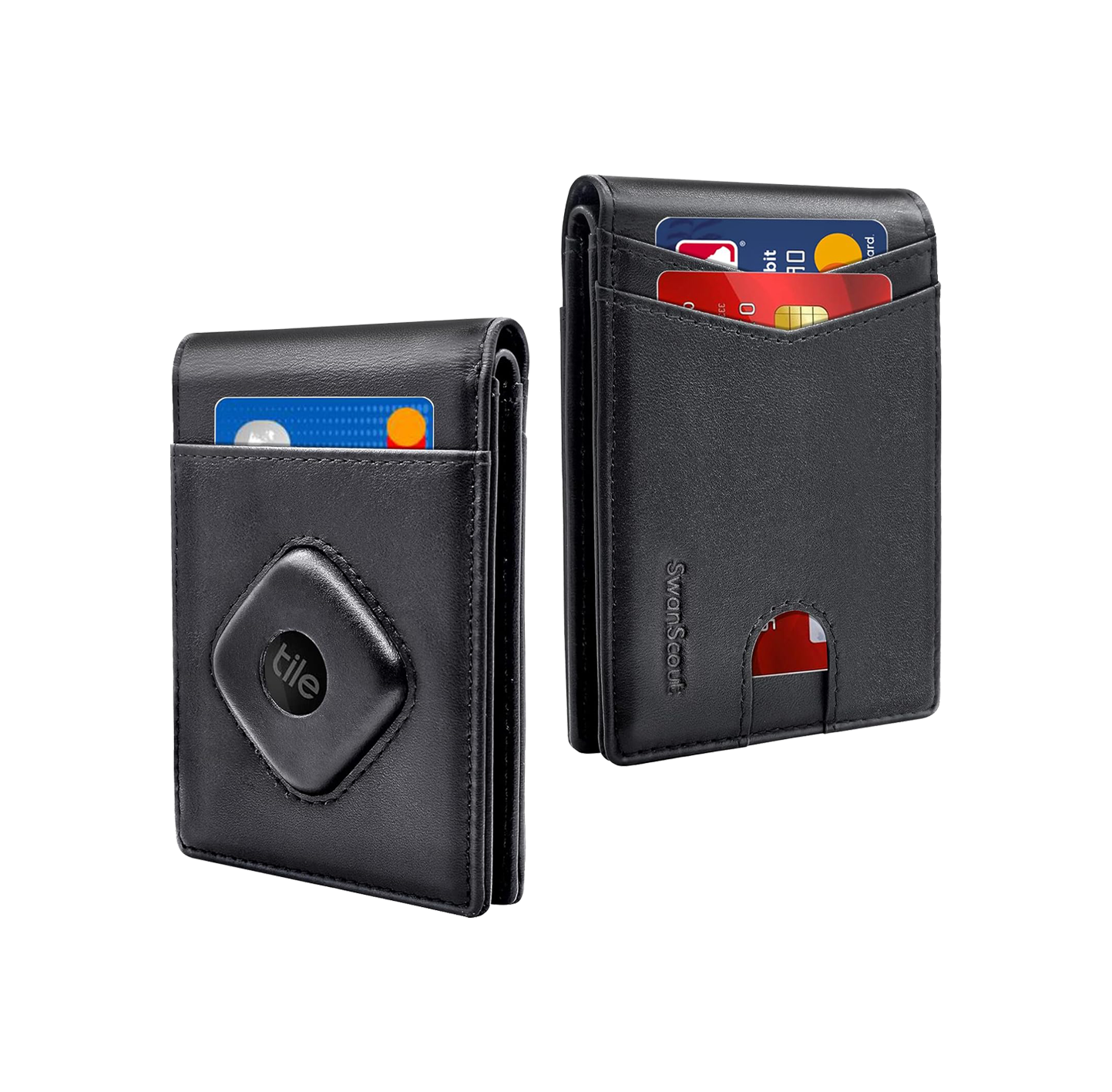 SwanScout 102T | for Tile Mate, RFID Blocking Money Clip Wallet