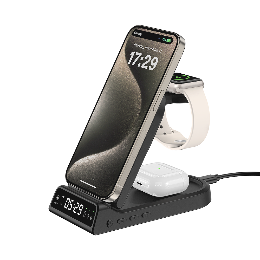 SwanScout 702A | 3 In 1 Foldable Wireless Charging Station for Apple Devices