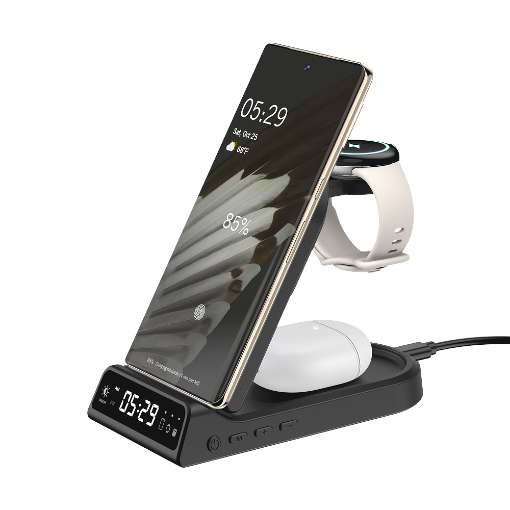 SwanScout 702G | 3 In 1 Foldable Wireless Charging Station for Google Devices
