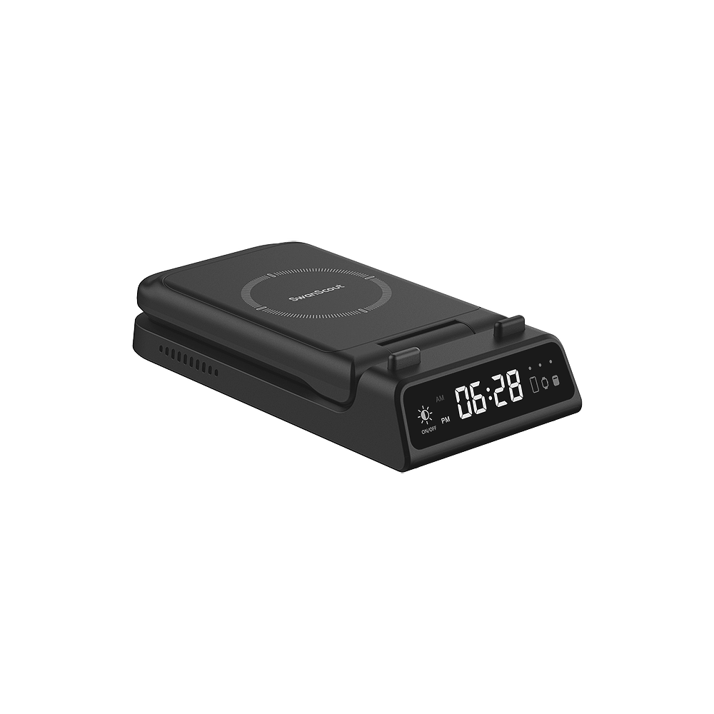 SwanScout 703A | 3 In 1 Foldable Wireless Charging Station for Apple Devices.