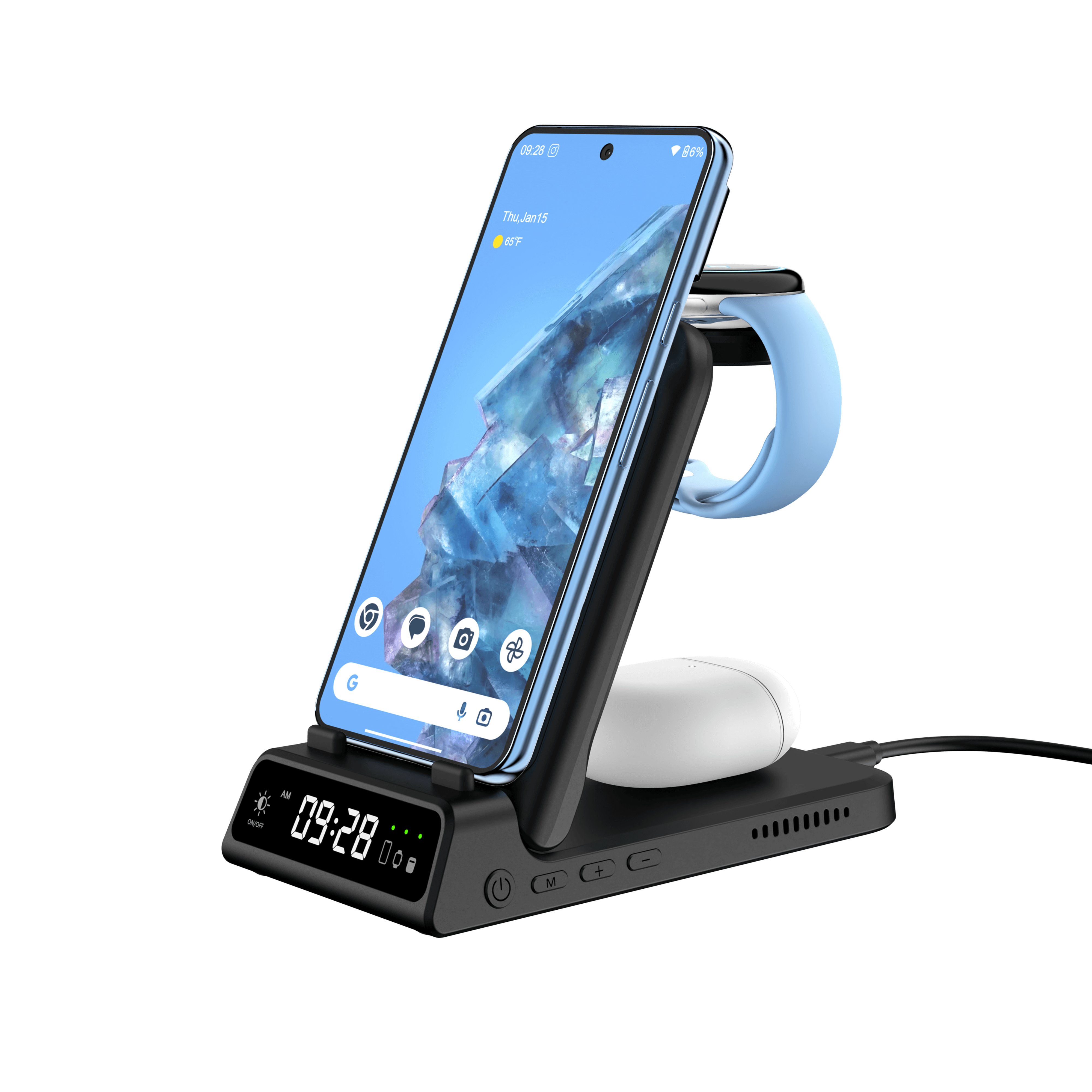 SwanScout 703G2 | 3 In 1 Fast&Foldable Charging Station for Google Devices