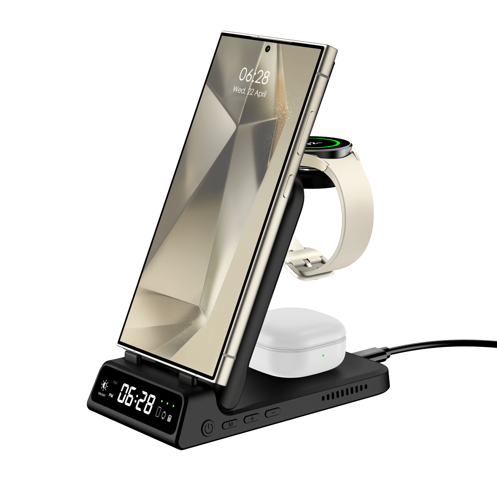 SwanScout 703S | 3 In 1 Foldable Wireless Charging Station for Samsung Devices