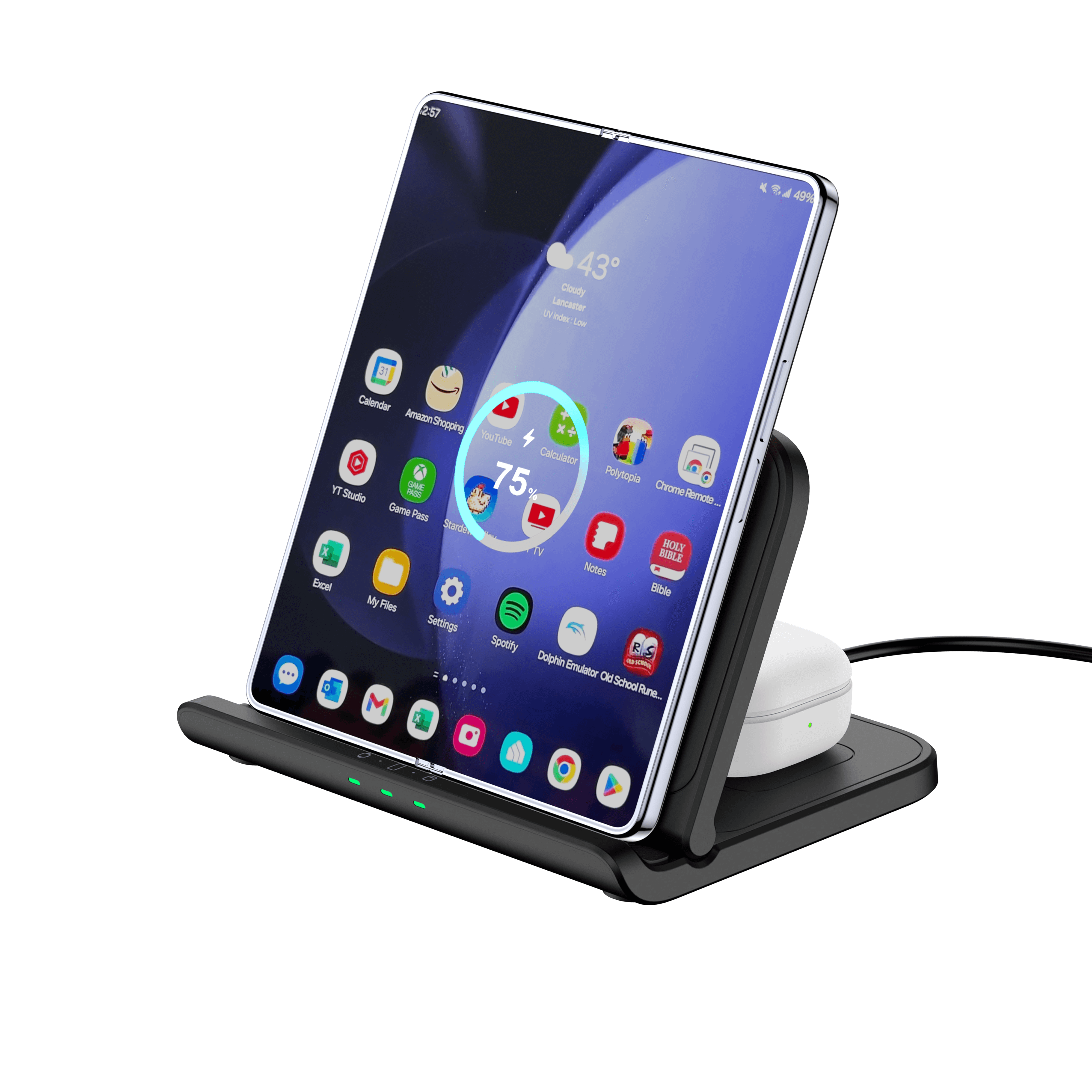 SwanScout 705S丨Foldable & Portable 3-in-1 Wireless Charger for Samsung Products