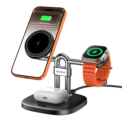 SwanScout 712M - 3 in 1 Magnetic Wireless Charging Station for Apple