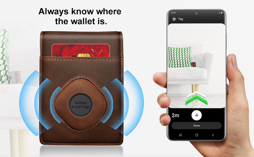 SwanScout 101S Wallet Integrates a Tracker Holder, Enabling You to Track the Wallet and Reduce the Risk of Losing it. SwanScout 101S Wallet for SmartTag & SmartTag Plus Compatible with SmartTag & SmartTag Plus Not Includes SmartTag & SmartTag Plus With Innovative Design on Function & Stylish Design on Appearance, Our Wallets Can Both Meet Your Daily Use and Match Your Fashion Style.