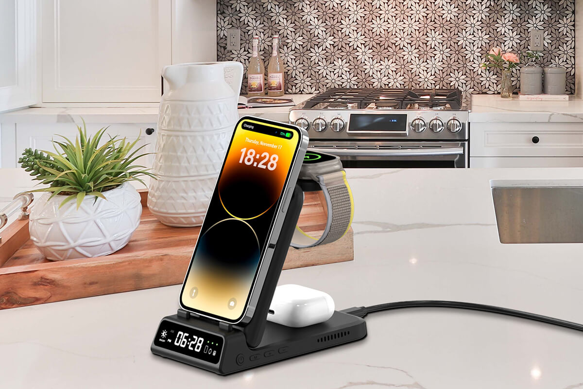 Experience the convenience of fast, foldable, and portable charging with the SwanScout 703A | 3 In 1 Foldable Wireless Charging Station for Apple devices. This unique SwanScout Charging Station is designed for portability and speed, ensuring your Apple devices are powered up wherever you go.