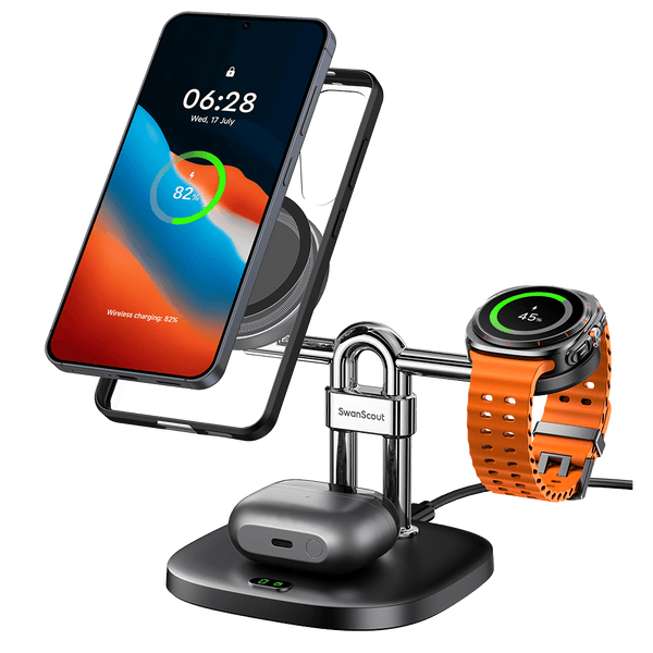 SwanScout 712SM - 三合一磁吸無線充電座（適用於三星）