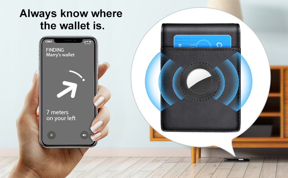 SwanScout SwanWallet 7A Wallet Integrates a Tracker Holder, Enabling You to Track the Wallet and Reduce the Risk of Losing it. 