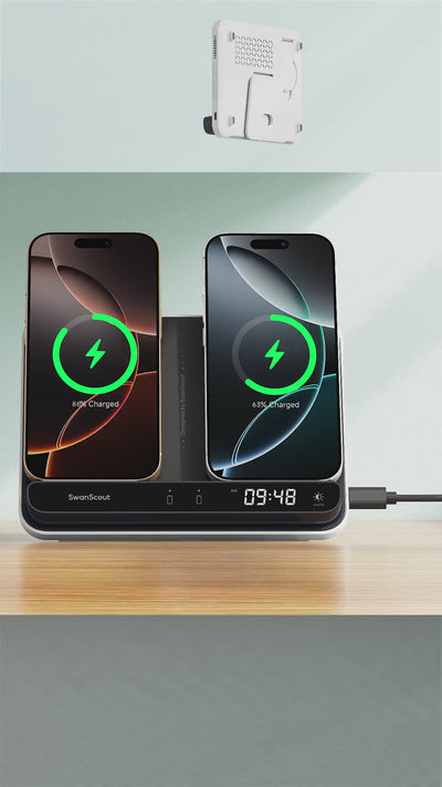 A wireless charging pad provides a slim and portable way to power up your phone, whether at home or on the go.