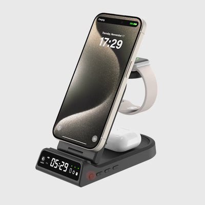 Experience the convenience of fast, foldable, and portable charging with the SwanScout 702M | 3 In 1 Foldable Wireless Charging Station for Apple devices. This unique SwanScout Charging Station for Apple is designed for portability and speed, ensuring your Apple devices are powered up wherever you go.