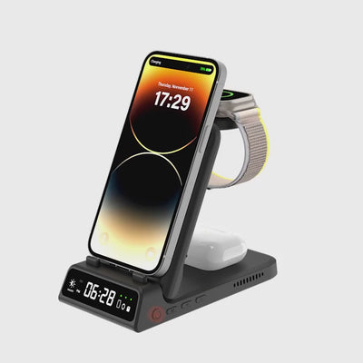 Experience the convenience of fast, foldable, and portable charging with the SwanScout 703A | 3 In 1 Foldable Wireless Charging Station for Apple devices. This unique SwanScout Charging Station is designed for portability and speed, ensuring your Apple devices are powered up wherever you go.