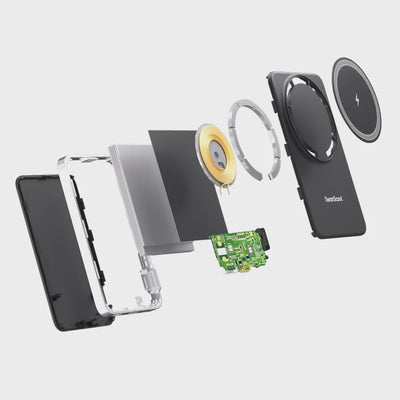 The MagSafe charging stand keeps your iPhone and accessories neatly organized while charging them wirelessly.