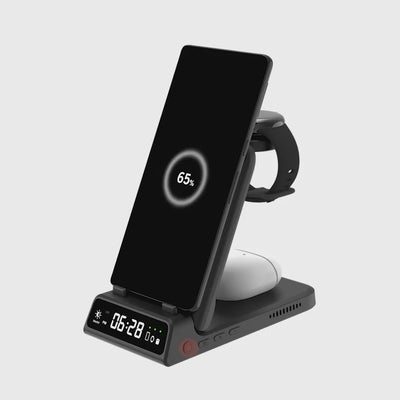Experience the convenience of fast, foldable, and portable charging with the SwanScout 703G | 3 In 1 Foldable Wireless Charging Station for Google devices. This unique SwanScout Charging Station is designed for portability and speed, ensuring your Google devices are powered up wherever you go.