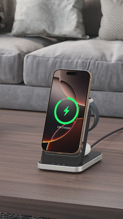 The iPhone MagSafe charger stand offers a perfect charging angle for your iPhone, making it easy to view notifications while charging.