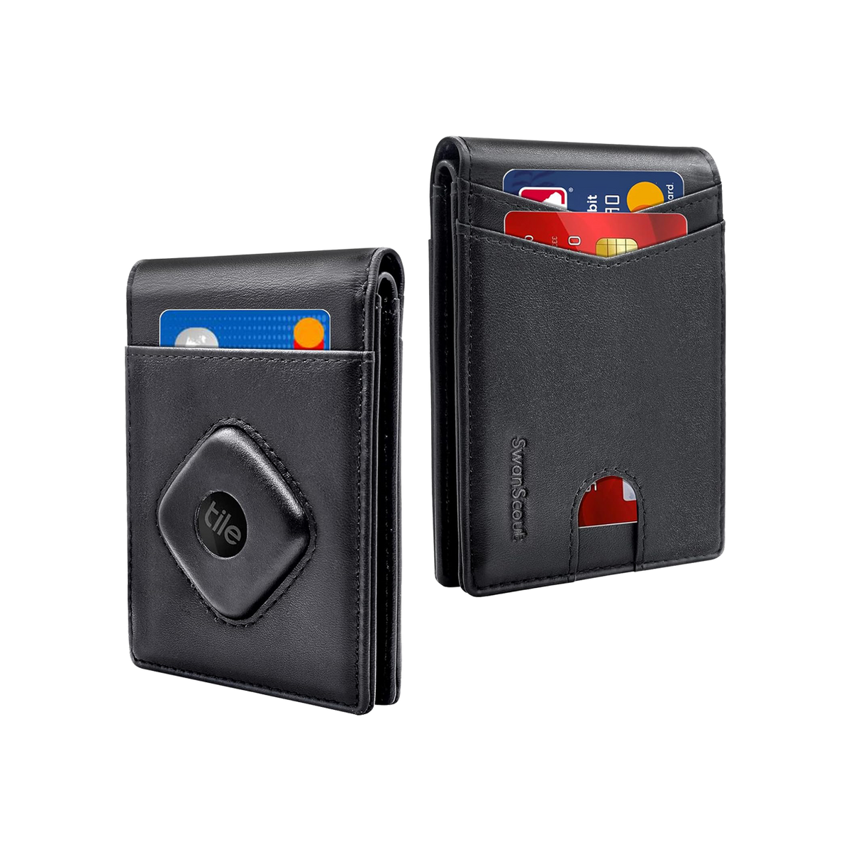 SwanScout 102T | for Tile Mate, RFID Blocking Money Clip Wallet
