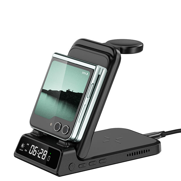SwanScout 703F - 3 in 1 Foldable Wireless Charger for Galaxy Z Flip 7/