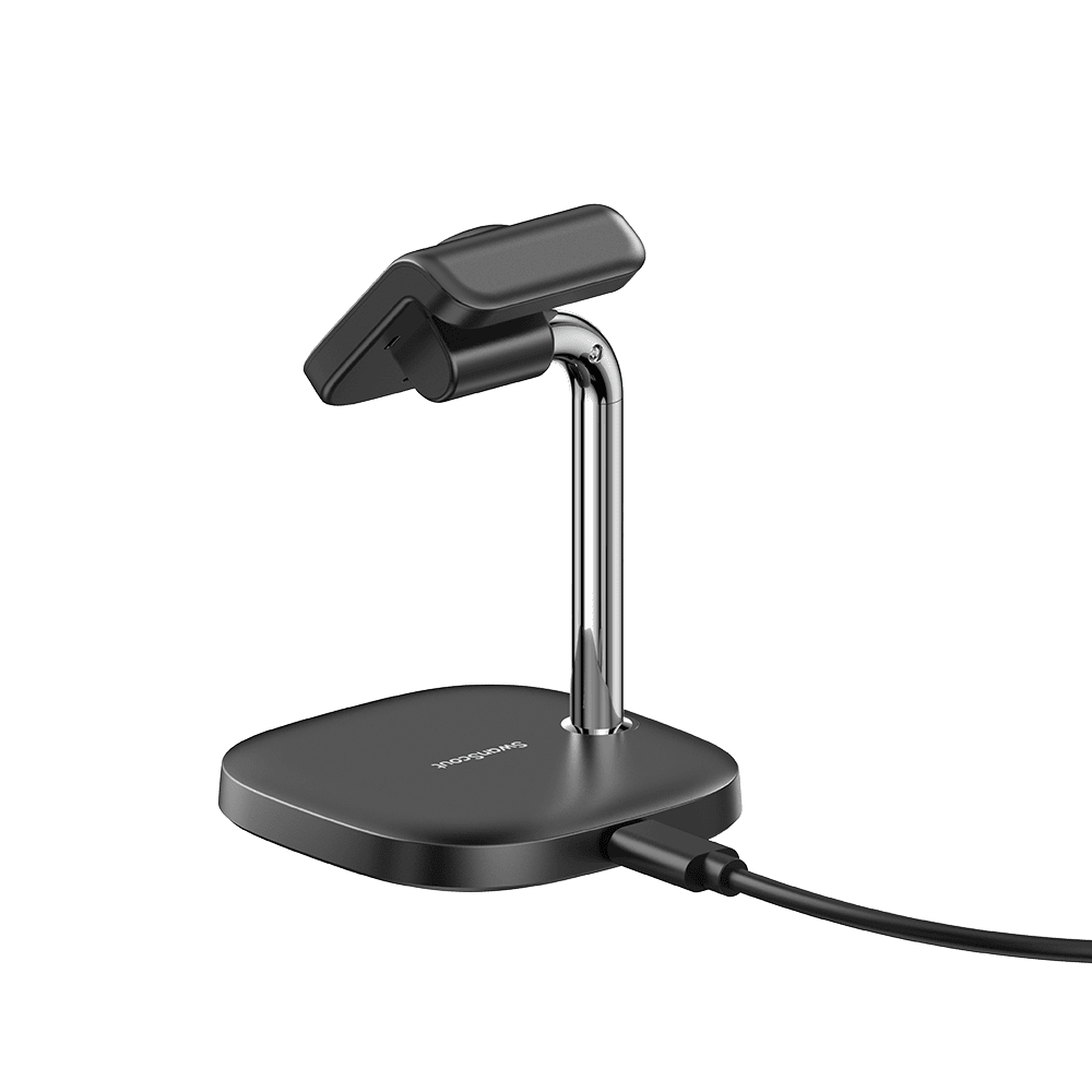 Minimalist desktop and bedside wireless charging station with USB-C port with SwanScout S10034FA